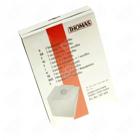 BOITE DE 5 SACS + 1 FILTRE  ASPIRATEUR - 787409