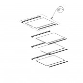 Clayette en verre d'origine (repère 37TH)