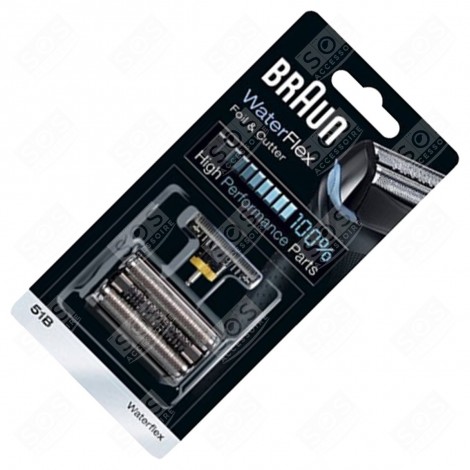 COMBI PACK D'ORIGINE (GRILLE + COUTEAU) 51B RASOIR, TONDEUSE - 81469220, 81631167