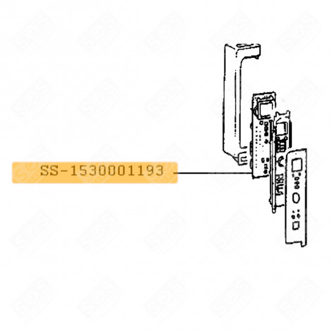 CARTE ÉLECTRONIQUE D'ORIGINE FOUR, CUISINIÈRE - SS-1530001193, SS1530001193