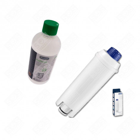 DÉTARTRANT 500ML ECODECALK ET FILTRE ADOUCISSEUR D'EAU MODÈLES ECAM CAFETIÈRE, MACHINE À CAFÉ - 5513296041, 5513292811