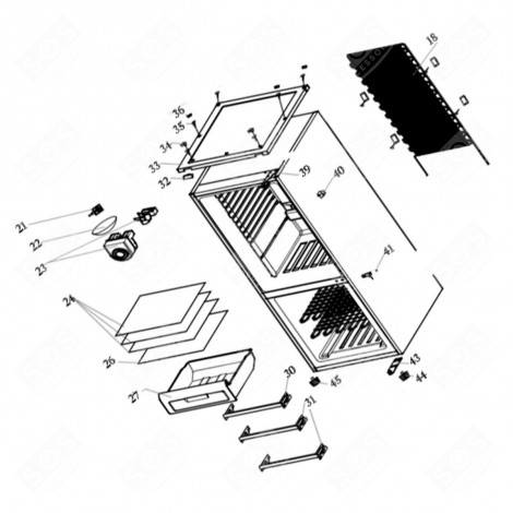 PIED RÉGLABLE FRIGO, RÉFRIGÉRATEUR, CONGÉLATEUR - 1069891, 18040192