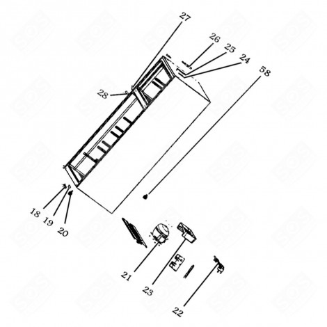 BAC ÉVAPORATEUR MODIFIÉ (REPÈRE 23) FRIGO, RÉFRIGÉRATEUR, CONGÉLATEUR - 1066074, 34040433