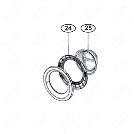 HUBLOT (REPÈRE 25) MACHINE À LAVER, LAVE-LINGE - AS0061130