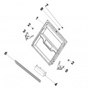 Contre porte avec joint (repère n°1)