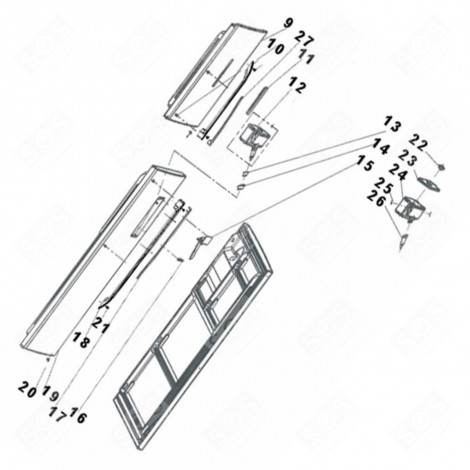 DISTRIBUTEUR D'EAU ASSEMBLÉ (REPÈRE N°12) FRIGO, RÉFRIGÉRATEUR, CONGÉLATEUR - 1072323, 12040839