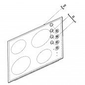 Dessus en verre repère 100