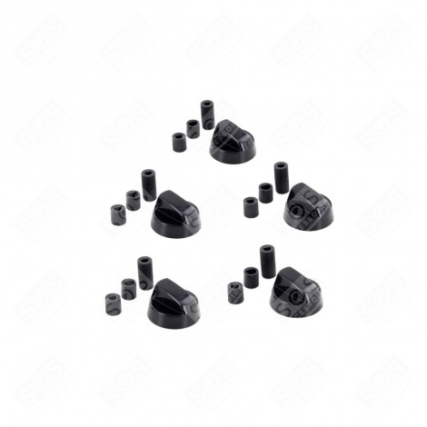 LOT DE 5 MANETTES NOIRES UNIVERSELLES FOUR, CUISINIÈRE - 21815