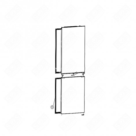 JOINT DE PORTE (PARTIE CONGÉLATEUR) REPÈRE 13 FRIGO, RÉFRIGÉRATEUR, CONGÉLATEUR - 0530053322, 49073374