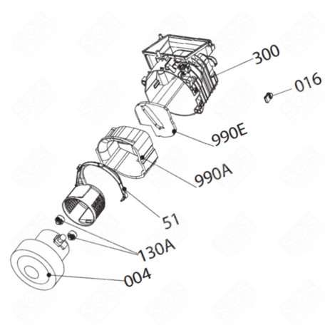 MOTEUR 230V 460W (REPÈRE N°004) D'ORIGINE ASPIRATEUR - 140045822016