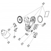 Socle avec arrière (repère n°20) d'origine