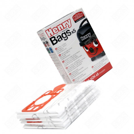 BOITE DE 5 SACS ASPIRATEUR - NVM1CH, NVM-1CH