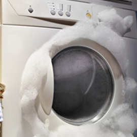 Surdosage de lessive entraînant de la mousse dans le lave-linge